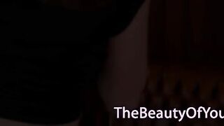 Beautiful teen lesbians pussylicking on couch