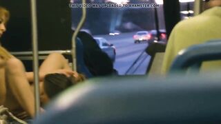 lesbians entertain themselves in public transport
