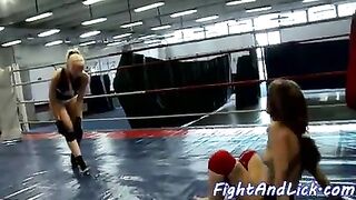 Petite wrestling babe licking euro dyke 