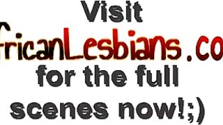 Amateur African lesbos taking hot shower together