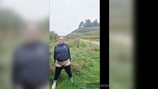 German piss slut Saskialove loves to piss outdoors, and squeeze out her wet juice
