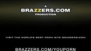 Big tit brunette MILF actress deepthroats & fucks dick backstage