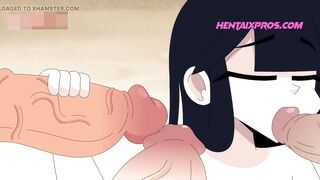 Nude Beach Surprise Gang Bang - Cartoon Anime