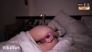 Hot Brunette gets Orgasm from Her Favorite Porn