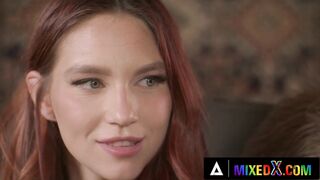 MIXEDX - Dominant Amirah Adara In Strap-On Fucks With Two Hot Submissive Lesbians