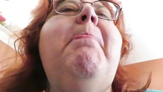 Gum chewing and blowing by Naughty Nurse Vicki