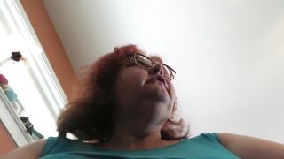 Gum chewing and blowing by Naughty Nurse Vicki