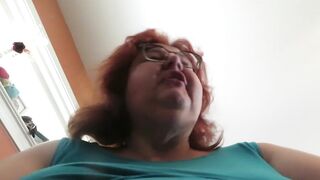 Gum chewing and blowing by Naughty Nurse Vicki