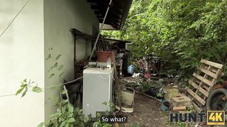 HUNT4K. Naughty chick fucked a stranger in front of her family