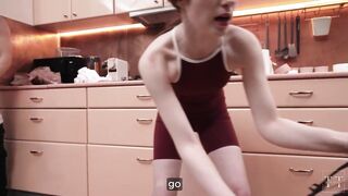 Helped daddy discipline our stepdaughter with a belt and a big dick