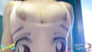 My Sexy Asian Girlfriend Dresses In Kawaii Swimsuit And I Could Not Resist - Hidden Kitten