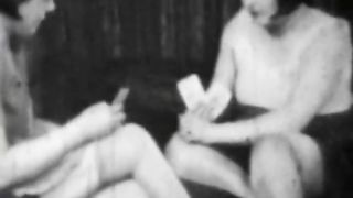 Lesbian Girls at Cards Catfighting (1940s Vintage)