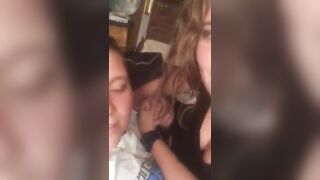 2 chubby lesbians having fun on periscope