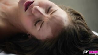 Lez gals Malena Morgan and Lily Love make out