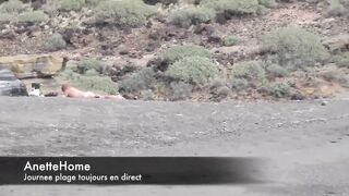a la plage avec ma copine pour les voyeurs sur ma cam direct