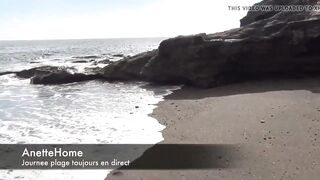 a la plage avec ma copine pour les voyeurs sur ma cam direct