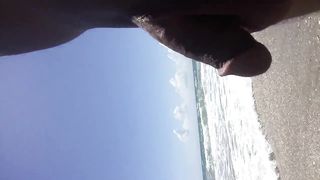 Big dick on the beach for couple 