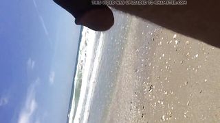 Big dick on the beach for couple 
