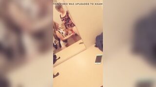 girlfriends in public changing room