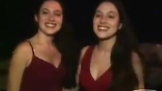 Not Twin sisters makeout at party