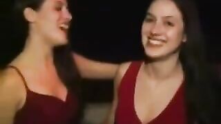 Not Twin sisters makeout at party