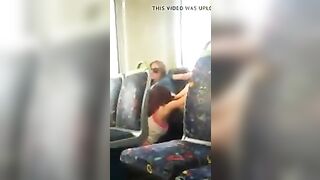 Lesbian pussy licking in train - voyeur in public