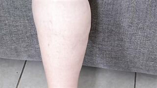 Real estate agent in mini dress and panties clean property with close up pussy - BBW SSBBW