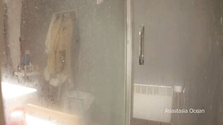 Stepmom came to his bathroom, he started jerking, she likes to watch. My pervert family.