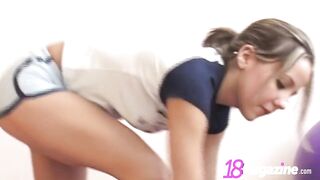 Sweet Teen Andi Pink Gets Naked & Does Yoga!