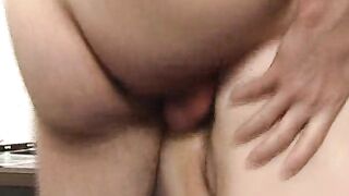 Busty hairy granny gets her fat ass fucked for the first time