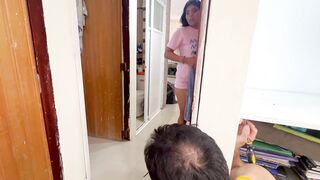 Perverted stepdad finds his two stepdaughters having lesbian sex and look what happened?