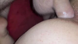 Pregnant MILF wife gets fucked in the ass while cheating and gets an anal creampie
