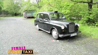 Female Fake Taxi Tourist creampies and gets a wet pussy