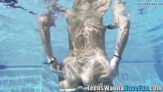 Pool party lesbian teen