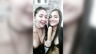 Two mexican lesbian teen girls listening to mariachi music