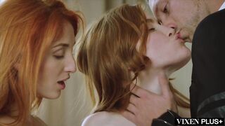 VIXEN Wealthy Couple Share A Perfect Redhead On Vacation