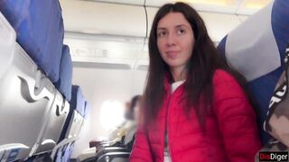 Risky Public Jerking Off On A Plane Full Of People - Public Dick Flashing