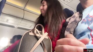 Risky Public Jerking Off On A Plane Full Of People - Public Dick Flashing