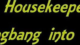 Teenage Housekeeper Turns the Gangbang Into an Orgy
