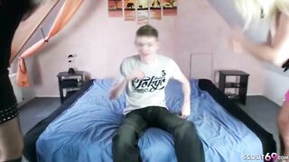 GERMAN STEP STEP MOM and AUNT THREESOME to his 18 Birthday