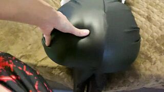 The boss fucked the secretary in a tight leather skirt in a motel after work