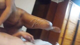 I made my husband watch while I gave it to the young guy, but he couldn't take it and we ended up doing a DP., full video