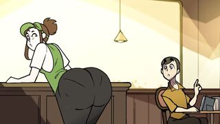 Chubby Barista MILF with Giant Lactating Boobs - 3D Cartoon Parody HQ