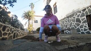 Cute College Girl Public Pee Compilation