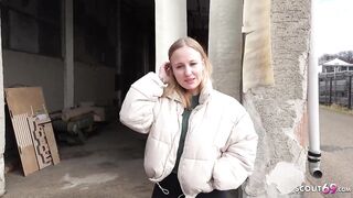 GERMAN SCOUT - German PAWG Student Marie Hardon Squirt while Rough Casting Fuck