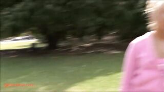 hot milf picks up hot blond teen and vibrates her and double