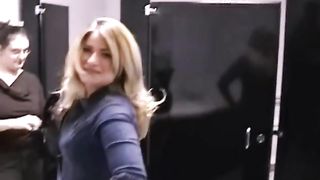 Two chubby amateur lesbians make out and kissing in office