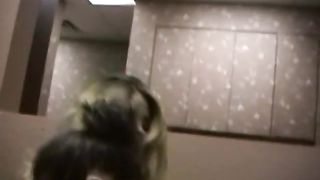 Two chubby amateur lesbians make out and kissing in office