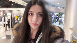 Cumwalk in Public Shopping Mall