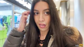 Cumwalk in Public Shopping Mall